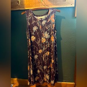 Summer swing dress with fun happy floral pattern